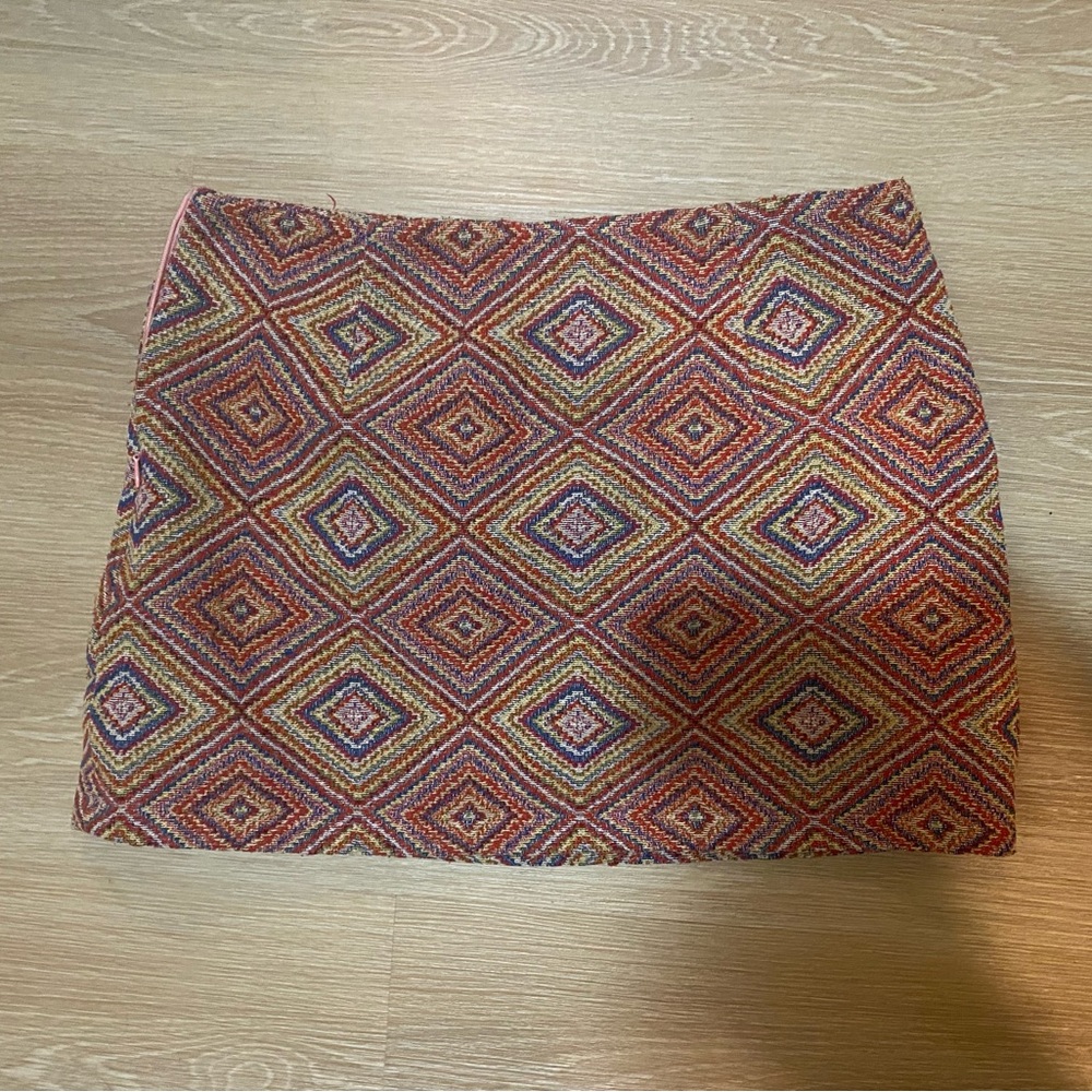 Geometric Patterned Skirt - Multicolor